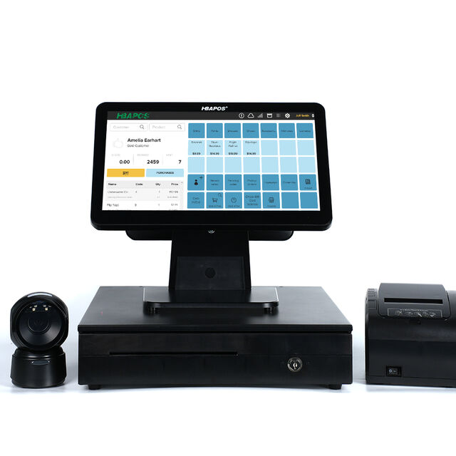 Hba- Gm10-4 Dual Screen Pos Machine With Stand Cash Register All In One ...