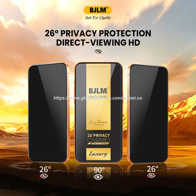 Protector de pantalla de vidrio templado de privacidad 5S de lujo de alta gama al por mayor para iPhone 17 Pro Max, precio de fábrica