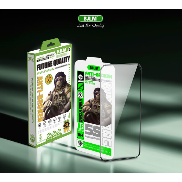 Venta al por mayor directa de fábrica de vidrio templado King Kong de alta gama para el modelo de iPhone 15, protector de pantalla anti-rotura