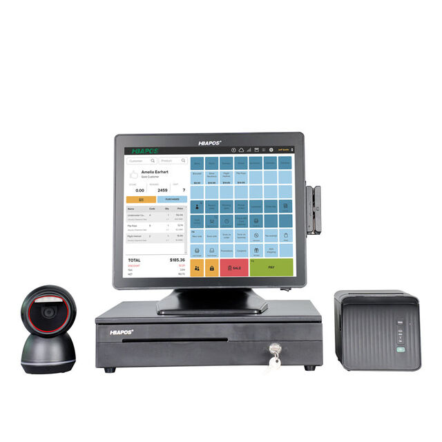HBAPOS ML200 15 Zoll Kapazitives Touchscreen Kassensystem All-in-One für Kleinunternehmen