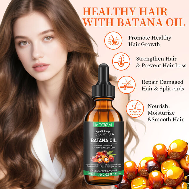 Huile Essentielle Avancée Stimule la Croissance des Cheveux, Hydrate Cheveux & Cuir Chevelu - Huile de Batana MOOYAM pour la Croissance et les Soins des Cheveux