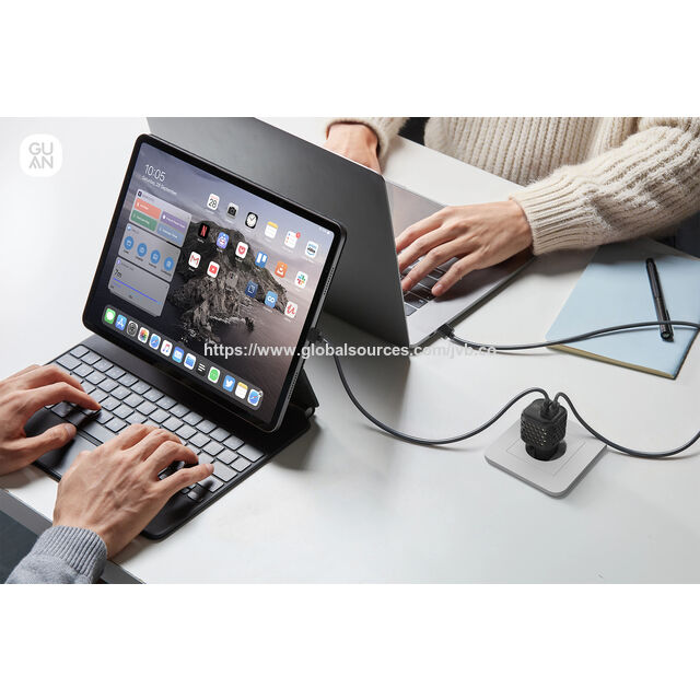 Chargeur Rapide Pliable GaN5 2 Ports, Bloc de Charge USB C Double 65W Type C pour Ordinateur Portable MacBook Pro