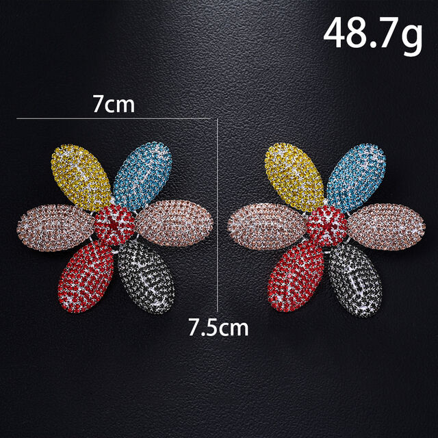 Pendientes Colgantes de Flores de Estilo Europeo y Americano con Diamantes de Imitación, Pendientes de Moda para Fiesta, Joyería para Mujer for sale at factory direct price