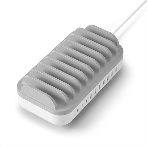Estación de carga USB PD universal de 10 puertos para escritorio, electrónica, portátil y móvil, para múltiples dispositivos