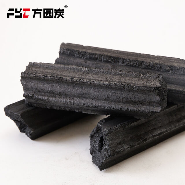 FYC Black Bamboo Charcoal Outdoor BBQ Briquette Smokeless Hexagonal Shape for Cooking for sale at factory direct price