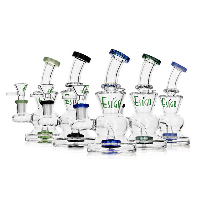 Esigo Vente en Gros Pomme de Douche Perc Mini Huile Rig Dab Rig Tuyau d'Eau en Verre