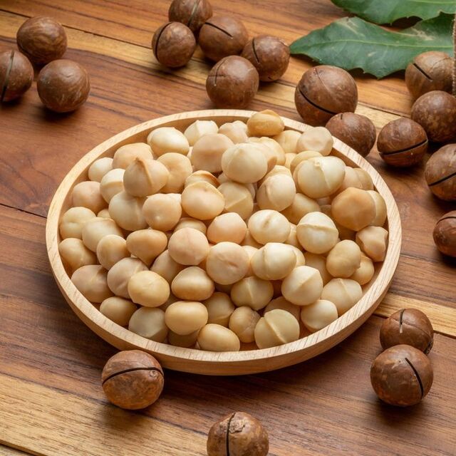 Nueces de Macadamia Naturales 22-25mm, Tamaño Grande, Llenas de Nutrientes, Suministro a Granel Perfecto para Hornear, Cocinar Snacks y Delicias Gourmet