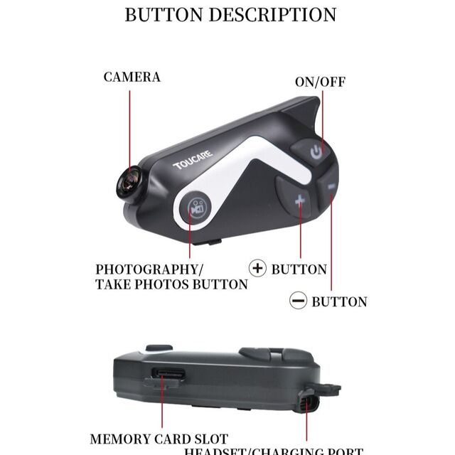 1200m 2-Fahrer Motorrad Bluetooth Intercom mit 1080P HD Kamera, Anti-Interferenz & HD Videoaufnahme for sale at factory direct price