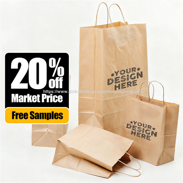 Bolsa de Papel Kraft Ecológica Personalizada con Impresión de Logo para Empaquetado de Ropa, Joyería y Regalos
