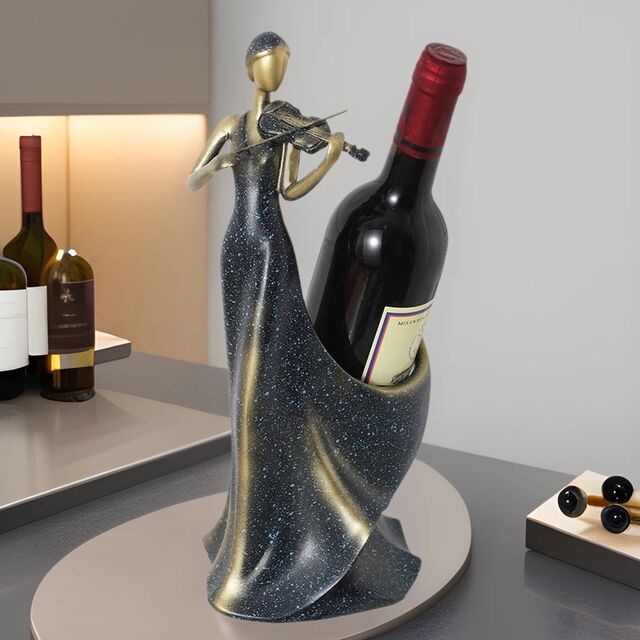 Kreativer Weinregal-Schmuck für Wohnzimmer, Geigen-Dekoration, Wein-Schrank-Dekoration für die Eingangshalle