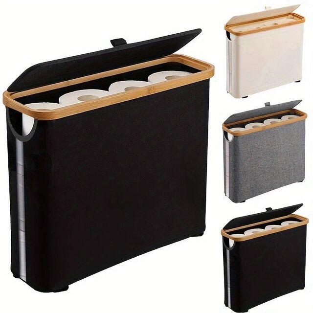 Panier de rangement pour papier toilette de salle de bain, boîte de rangement, étagère d'accessoires de salle de bain, panier de rangement de mouchoirs visible for sale at factory direct price