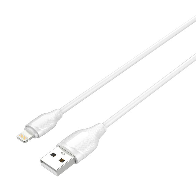 Cable USB LDNIO de 2 metros, carga rápida, nailon trenzado, LS371, Micro USB, Lightning, Tipo-C, 1/2m