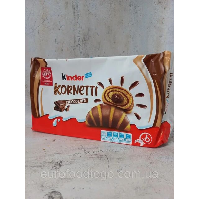 Acheter Kinder Kornetti 252g - Friandise au Chocolat Premium avec Cônes Croustillants Remplis de Chocolat Délicieux - Livraison Rapide