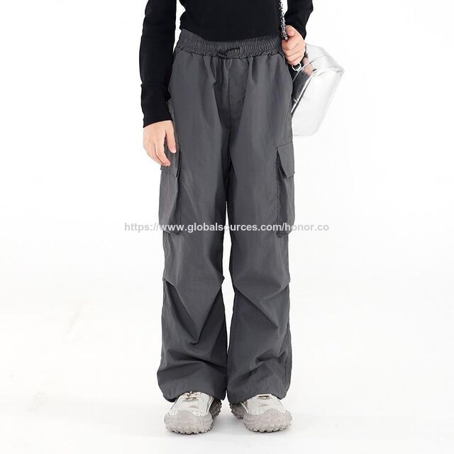 Kinder Ice Silk Schnelltrocknende Hosen Frühling Sommer Sporthosen Dünn Atmungsaktiv Locker Weitbein Jungen Mädchen Fallschirmjägerhosen for sale at factory direct price