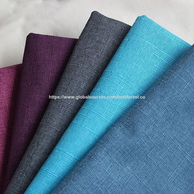 Tejido de poliéster y lino, muchos estilos y colores disponibles for sale at factory direct price