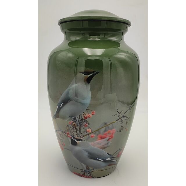Wunderschöne klassische Urne, fertiggestellt in klarem Emaille und Aufkleber, Modell-Nr. FUMAS-GS-1003