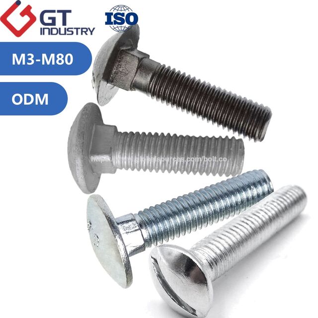 304 Edelstahl-Senkkopfschrauben Mit Vierkantansatz – M3 Bis M12, Schwarz, Metrisch