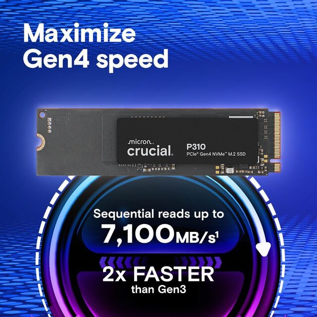 High Performance 1TB PCIe Gen4 NVMe M.2 2280 SSD for PC & Handheld Gaming Up to 7100MB/s