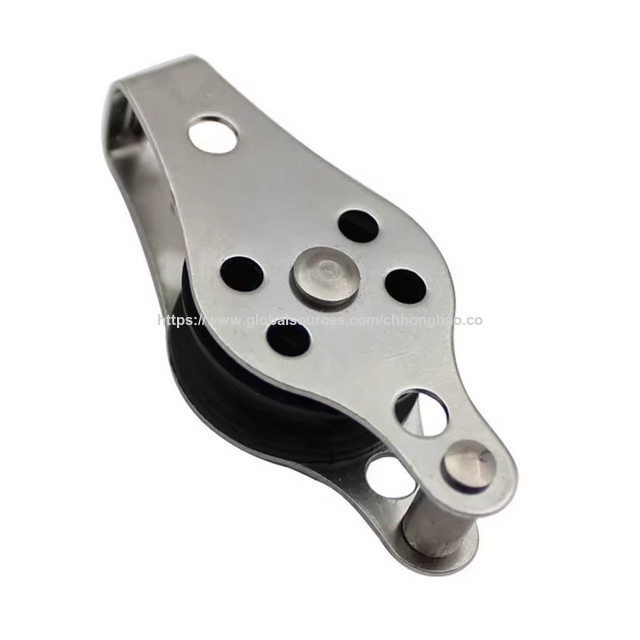بكرة شد عالية الجودة من الفولاذ المقاوم للصدأ SS316 نوع عين دوارة بكرة مزدوجة for sale at factory direct price