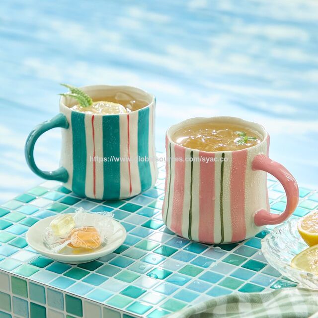 Ceramic Coffee Mugs Set Of 2, Pink And Green Stackable Stoneware Mugs For  Morning Coffee, Tea & Cocoa, 12oz Dishwasher $3.6 - Wholesale China Cute Coffee  Mugs at Factory Prices from Shanghai
