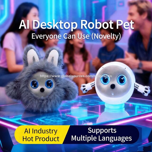 Robô Inteligente AI com Câmera Ocular LCD, Sensor Infravermelho, Ultra Macio e Lavável, com Luzes e Efeitos Sonoros, Brinquedos AI