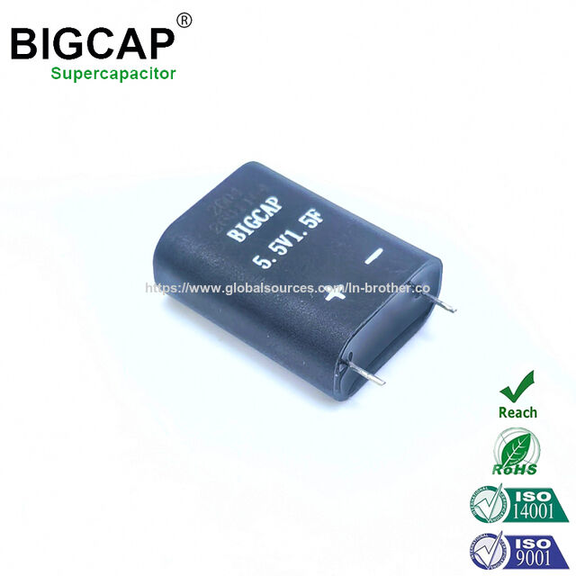 Condensateur Super Farad Cylindrique Bigcap Entièrement Scellé Anti-Fuite 5.5V 1.5F
