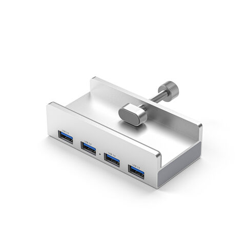 USB A Host-Port zu 4 Ports USB A 3.2 Gen1 HUB, USB C für Stromversorgung, Mini Montage Hub