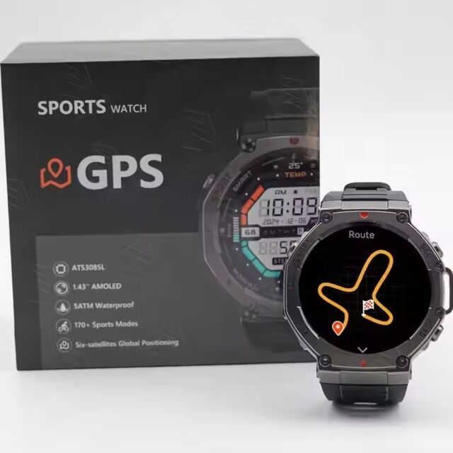 Montre Intelligente Android Chaude d'Asie 2025, Corps en Métal Alliage de Zinc, 3 Preuves, GPS 500mAh, Montre Intelligente pour Hommes, Étanche 5ATM