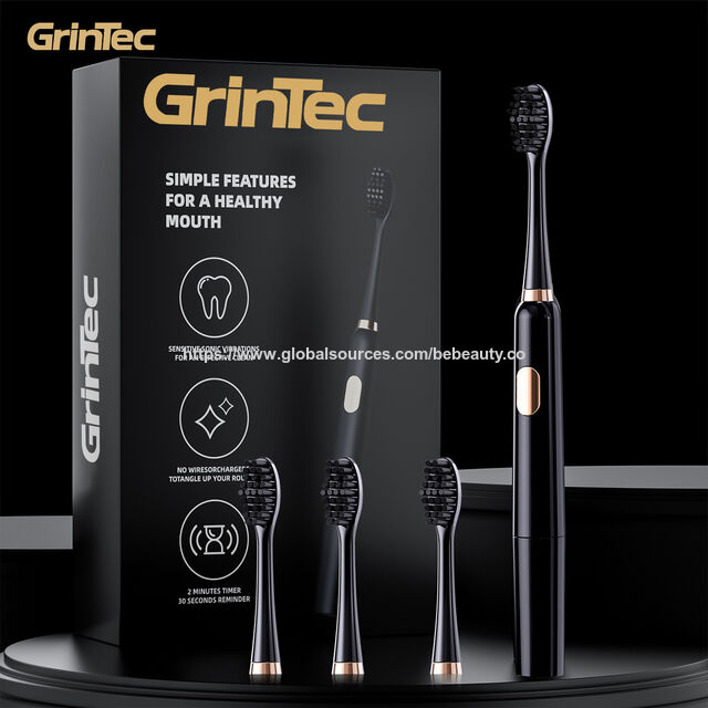 Brosse à Dents Électrique Sonique à Piles - 24000 Vibrations, Design Fin
