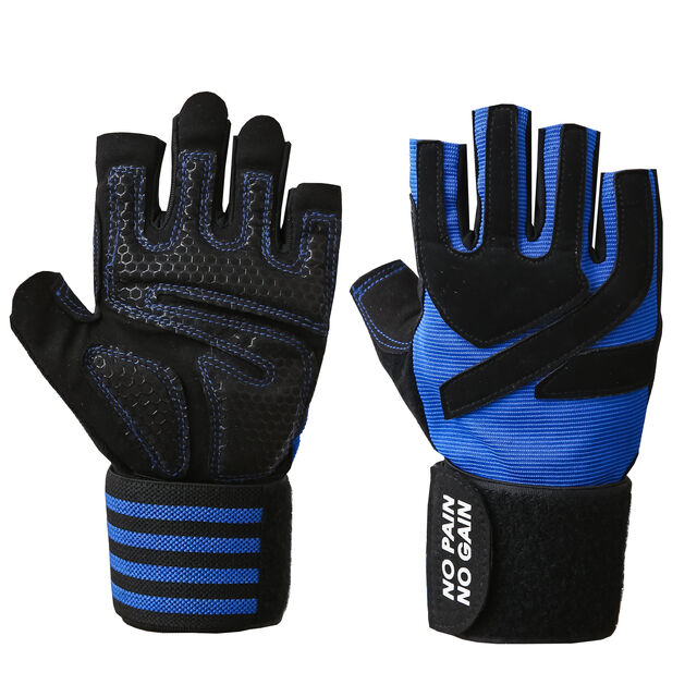 Gants de sport mi-doigts avec coussinets épais antidérapants et résistants à l'usure sur la paume, protège-poignets de sport, équipement d'haltérophilie