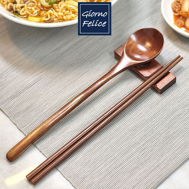 Conjunto Premium de 12 Peças de Colheres e Hashis Laqueados para 4 Pessoas for sale at factory direct price