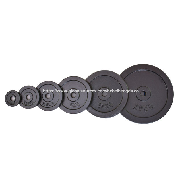 Plaque de poids en fonte, finition vernis de cuisson noir et gris, prix usine