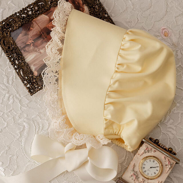 Vietnam Fabricante Gorro de Encaje para Bebé Niña, Color Personalizado Crema Amarillo, Especial Cuatro Estaciones - Bella Hat