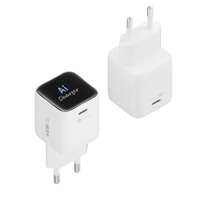 Chargeur mural GaN 45W 1C avec écran TFT, chargeur PD for sale at factory direct price