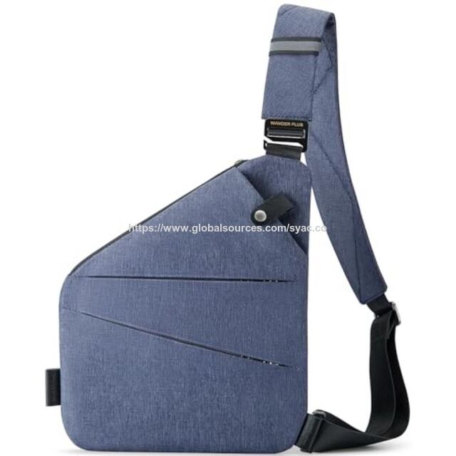 Anti Theft Crossbody Travel Bag for Women Men, Multi-Pocket Crossbody Bag, Slim Sling Bag with Adjustable Strap for sale at factory direct price