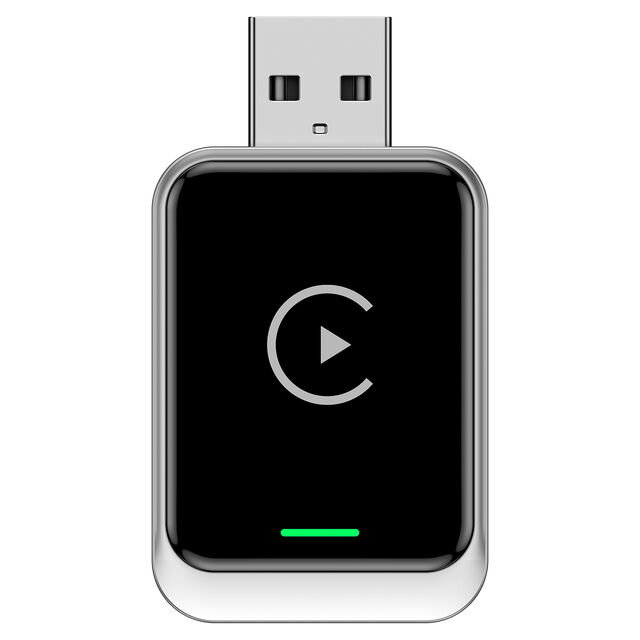 Adaptador Inalámbrico 2 en 1 CarPlay y Android Auto, Plug & Play para iPhone y Android