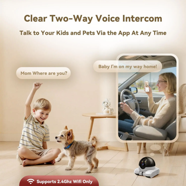 Fabrikpreis Intelligente KI-CCTV-Kamera mit zwei Objektiven, 360°-Panorama-WLAN, App-Mobilüberwachung, Haustierpflege-Roboter mit hochauflösender Kamera for sale at factory direct price