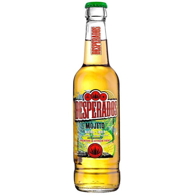 Desperados Premium Tequila Lager Bier - Desperados Mojito Tequila Minze & Limette Lager Bier - Desperados Bier