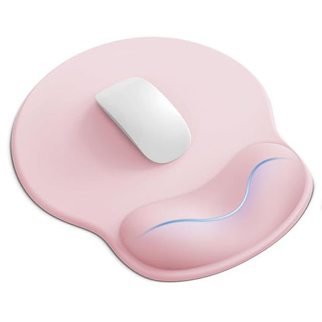 Tapis de Souris Ergonomique avec Repose-Poignet - Grand Tapis de Souris Antidérapant, Support Confortable pour Poignet d'Ordinateur Portable, Soulage la Douleur au Poignet