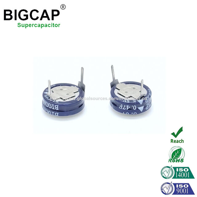 Super Condensador de Faradio Bigcap 5.0V 0.47F para Medidor Inteligente