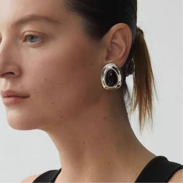 Pendientes de Huevo de Obsidiana de Lujo al por Mayor para Mujer - Uso Diario y de Fiesta for sale at factory direct price