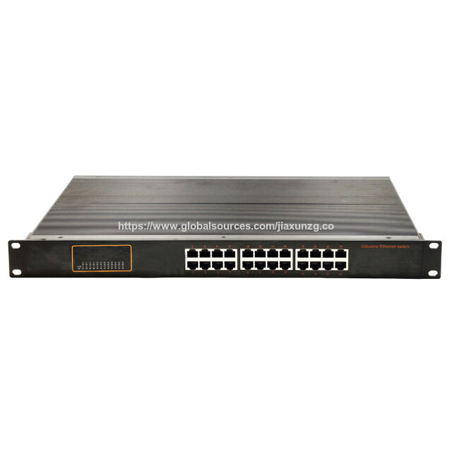 Switch Ethernet Industrial JIAXUN JXRD024F-AC/RD024FP-AC de 24 Puertos Gigabit Montaje en Rack | No Gestionado 24 Puertos RJ45 IP40 Garantía de 5 Años