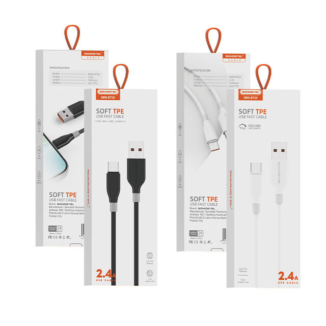 Somostel Bt20 Premium Ladekabel TPE + Reines Kupfer, 2.4A