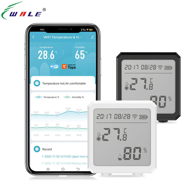 Termostato Digital Interno Tuya, Detector de Temperatura Externo TH01, Sensor de Temperatura e Umidade Wifi com App Tuya for sale at factory direct price