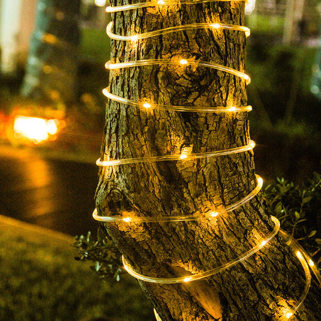 Luzes de Corda Solar à Prova d'Água para Festa, Pátio, Jardim - Cordão de Fada LED IP65