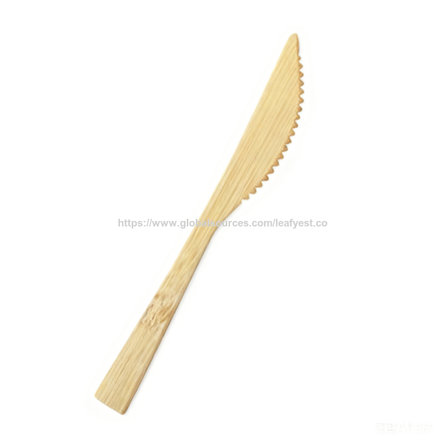سكين خيزران للاستخدام مرة واحدة FSC 140 مم - سكين خيزران صديق للبيئة قابل للتحلل for sale at factory direct price