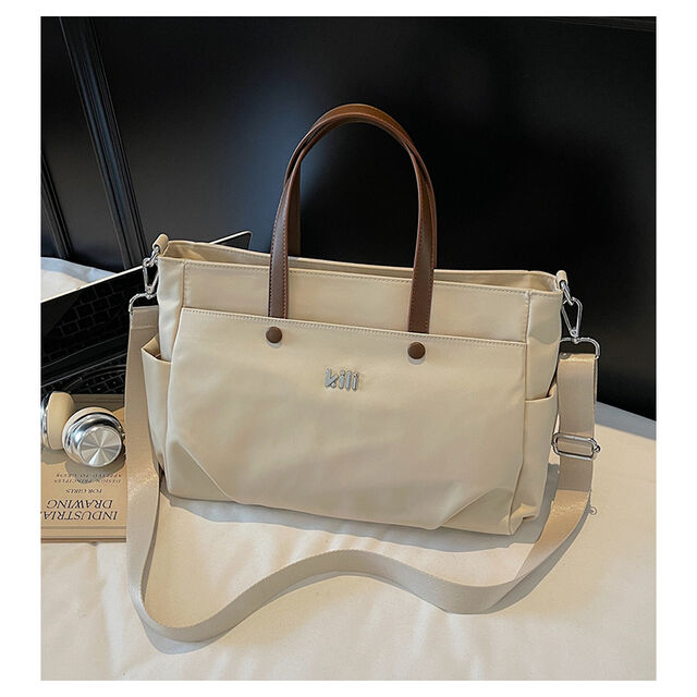 Casual Nylon Tote Bag Large Capacity Multi Functional with Side Pockets Daily Work Travel Fashion for sale at factory direct price