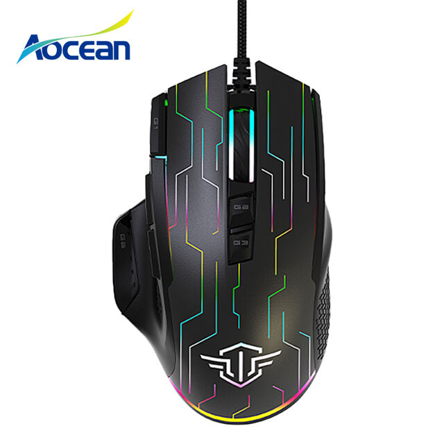 مصنع الجملة لملحقات الكمبيوتر، ماوس ألعاب مخصص بتقنية OEM، ماوس لاسلكي RGB بـ 7 أزرار، ماوس ألعاب بصري سلكي