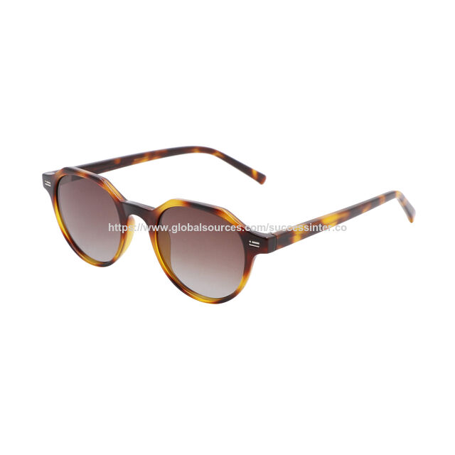 Classic Round Sunglasses Warm Tortoiseshell Frame,timeless  display picture 1