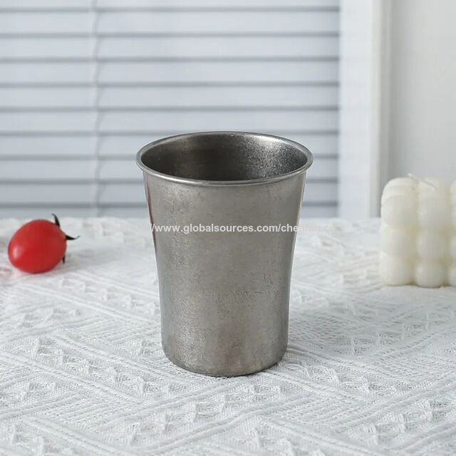 Tasse à Café Style Industriel Rétro, Tasse à Eau en Acier Inoxydable 304, Verre à Bière à Paroi Simple, Tasse à Thé, Tasse à Espresso, Tasses à Café for sale at factory direct price